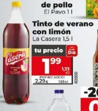 La Plaza de DIA Tinto de Verano Con Limón oferta