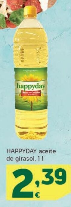 HiperDino Aceite de girasol happyday oferta