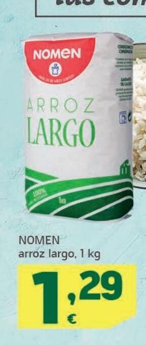 HiperDino Arroz largo nomen oferta