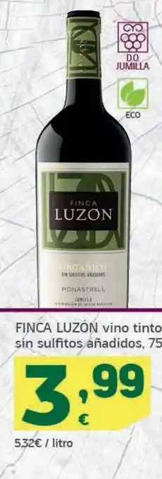 HiperDino Vino tinto sin sulfritos anadidos finca luzon oferta