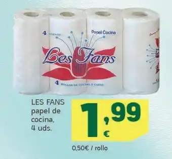 HiperDino Papel de cocina, 4 uds les fans oferta