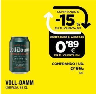 BM Supermercados Cerveza voll-damm oferta