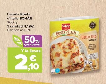 Carrefour Lasaña bontà d'italia schär oferta
