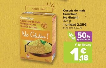 Carrefour Cuscús de maíz carrefour no gluten! oferta
