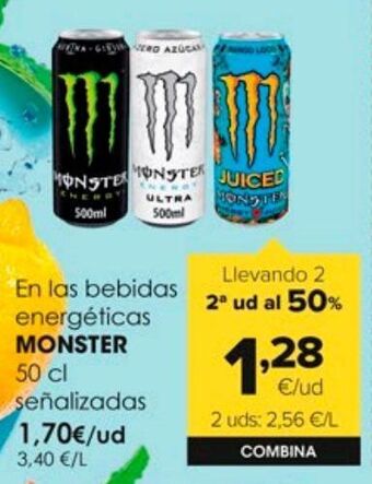 Autoservicios Familia Bebida energética monster oferta