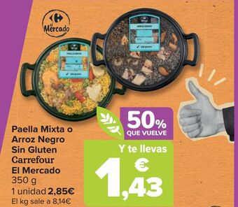 Carrefour Paella mixta o arroz negro sin gluten carrefour el mercado oferta