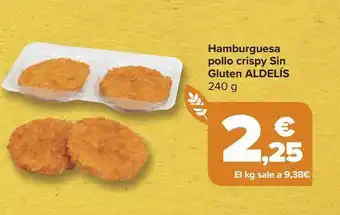 Carrefour Hamburguesa pollo crispy sin gluten aldelis oferta