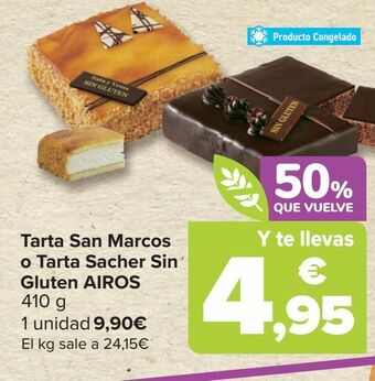 Carrefour Tarta san marcos o tarta sacher sin gluten airos oferta