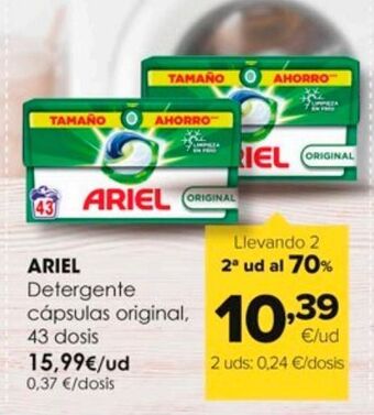 Autoservicios Familia Detergente en cápsulas ariel oferta