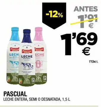 BM Supermercados Leche entera pascual oferta