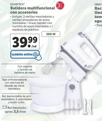 Lidl Batidora Multifuncional Con Accesorios oferta