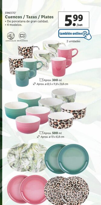 Lidl Cuencos / Tazas / Platos oferta