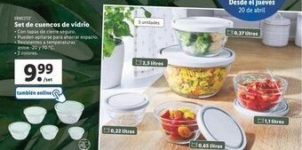 Lidl Set de Cuencos de Vidrio oferta