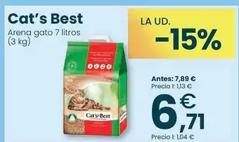 Clarel Cat's best arena gato 7 litros oferta