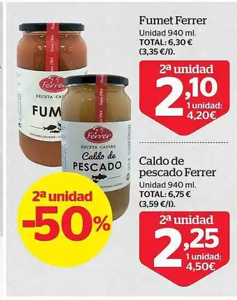 La Sirena 2a unidad -50% fumet ferrer caldo de pescado ferrer oferta