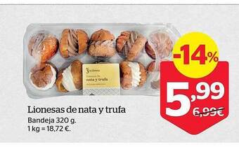 La Sirena Lionesas de nata y trufa oferta