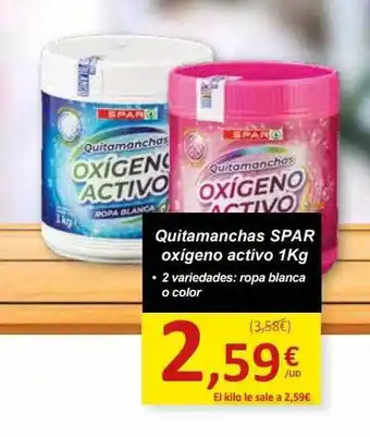 SPAR Quitamanchas spar oxigeno activo oferta