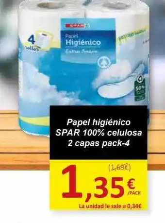 SPAR Papel higiénico spar 100% celulosa 2 capas oferta