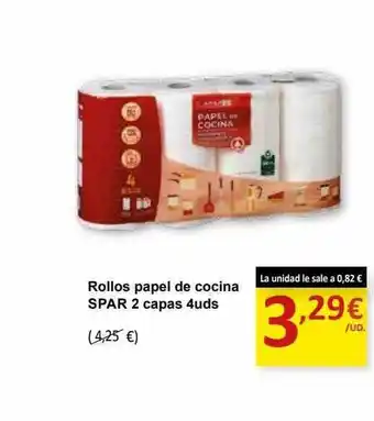 SPAR Rollos papel de cocina spar 2 capas 4 oferta