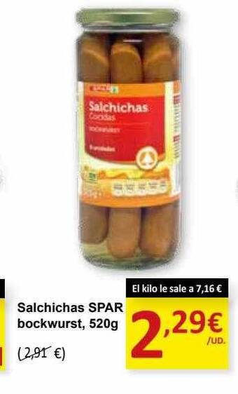 SPAR Salchichas spar bockwurst oferta