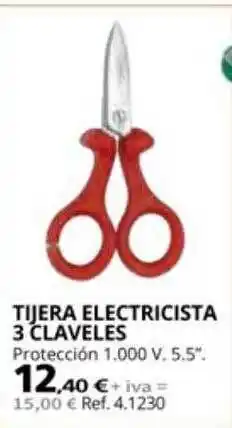 Coferdroza Tijera electricista 3 claveles oferta