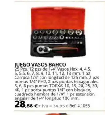 Coferdroza Juego vasos bahco oferta
