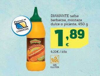 HiperDino Diamante salsa barbacoa, mostaza dulce o picante oferta