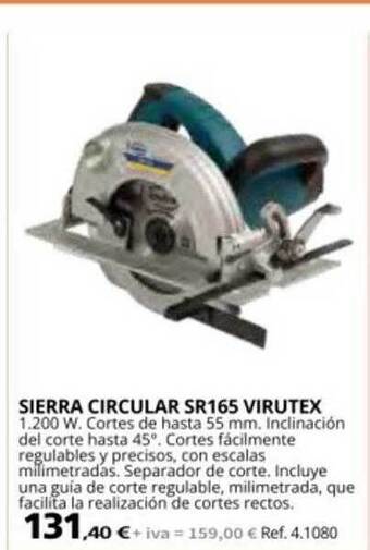 Coferdroza Sierra circular sr165 virutex oferta