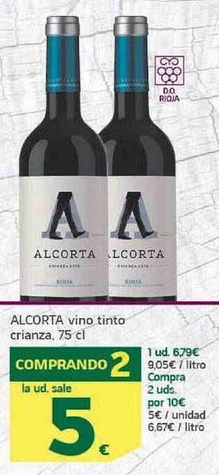 HiperDino Alcorta vino tinto crianza oferta