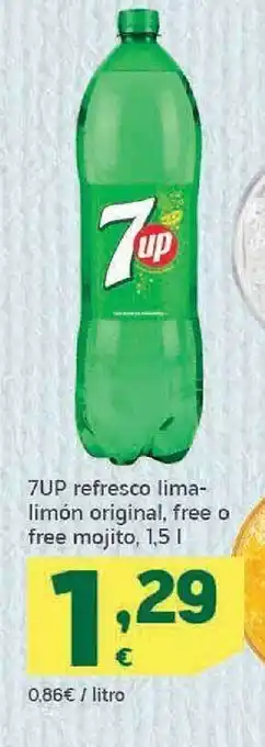7up refresco lima-limón original, free o free mojito