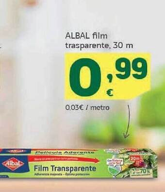 HiperDino Albal film transparente oferta