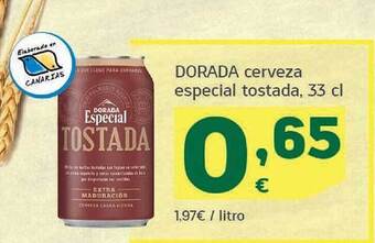 HiperDino Dorada cerveza especial tostada oferta