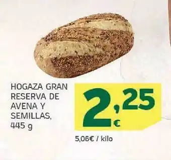HiperDino Hogaza gran reserva de avena y semillas oferta