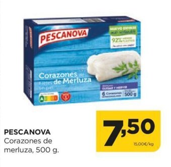 Alimerka Pescanova Corazones de merluza 500 g oferta