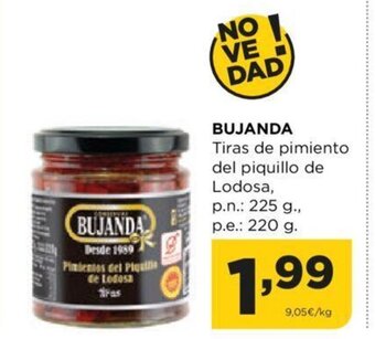 Alimerka Bujanda Tiras de Pimiento Del Piquillo de Lodosa oferta