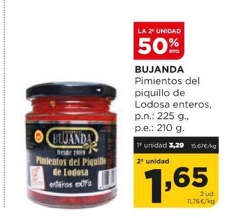 Alimerka Bujanda Pimientos del Piquillo de Lodosa Enteros oferta
