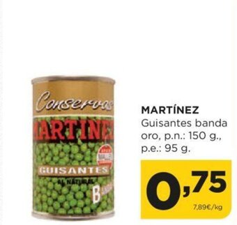 Alimerka Martínez Guisantes Banda Oro oferta