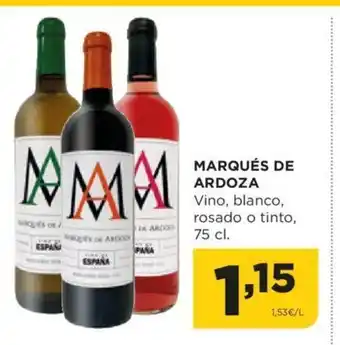 Alimerka Marqués de Ardoza Vino blanco rosado o tinto 75 cl oferta