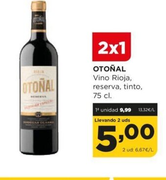 Alimerka Otoñal Vino Rioja Reserva Tinto 75 cl oferta