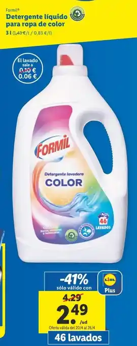 Lidl Detergente Líquido Para Ropa De Color oferta