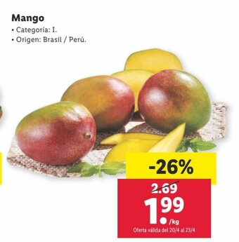 Lidl Mango oferta