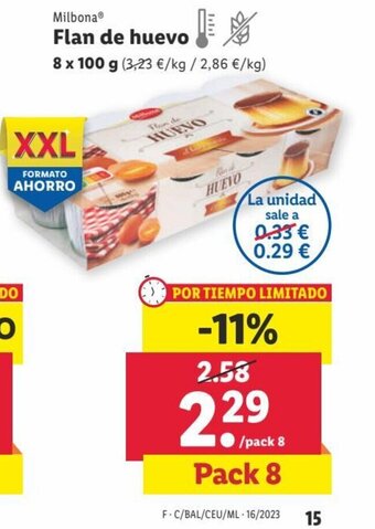 Lidl Flan de Huevo oferta
