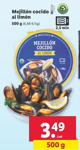 Lidl Mejillón Cocido Al Limón oferta