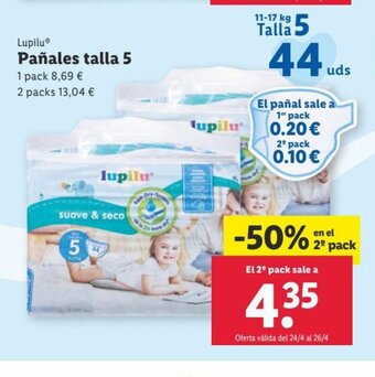 Lidl Pañales Talla 5 oferta
