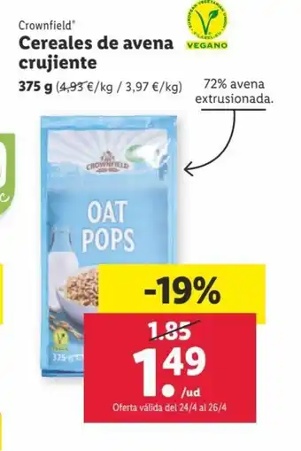 Lidl Cereales de Avena Crujiente oferta