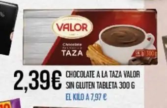 Claudio Chocolate a la Taza Valor Sin Gluten Tableta 300g oferta