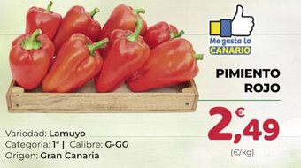 SPAR Gran Canaria Pimiento Rojo oferta