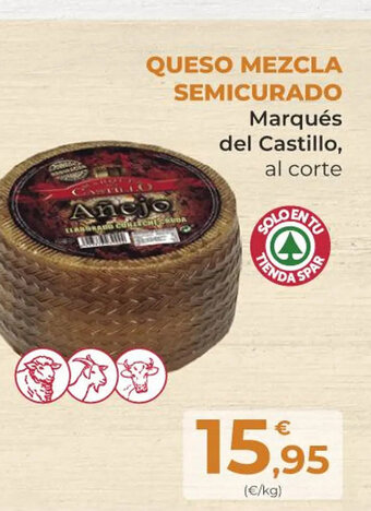 SPAR Gran Canaria Queso Mezcla Semicurado Marqués Del Castillo oferta