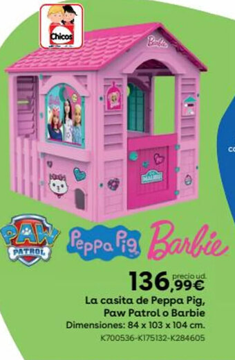 ToysRus La Casita De Peppa Pig, Paw Patrol o Barbie oferta