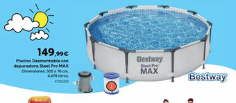 ToysRus Piscina Desmontable Con Depuradora Steel Pro Max oferta